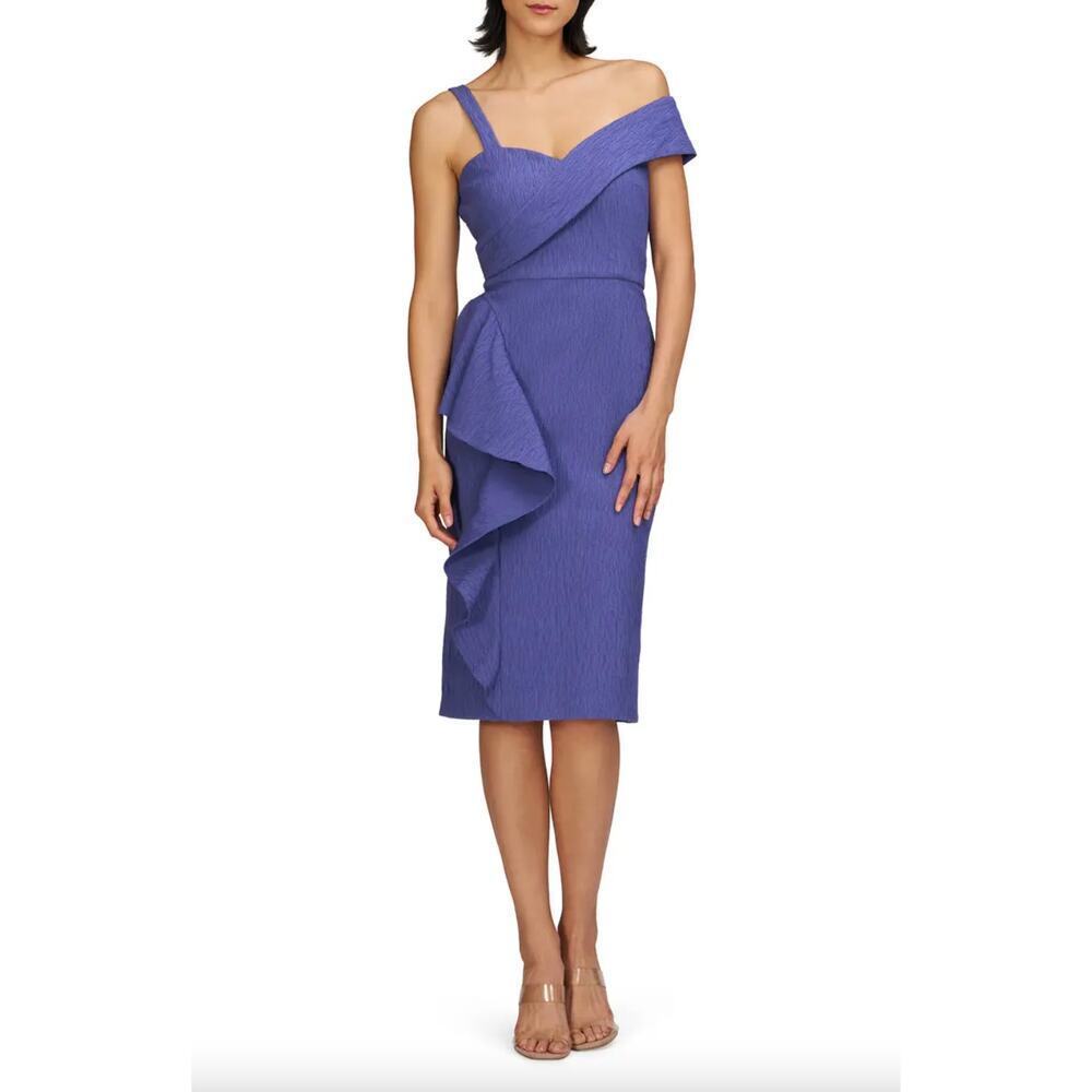 NWT JS Collection Aerith Cotton Blend Asymmetrical Cocktail Dress • Size 14